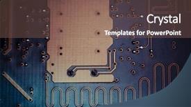  Presentation with electronics circuit - Presentation design having microchip design - circuit motherboard computer and electronics background and a violet colored foreground