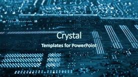  Presentation with circuit board - Cool new PPT layouts with microchip design - computers circuit-board close-ups backdrop and a ocean colored foreground