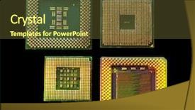  Presentation with microcontroller chip - PPT layouts having microcontroller chip - central microprocessors for a computer background and a  colored foreground