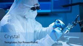  Presentation with electronic engineer - Amazing slide deck having microelectronics-engineer-works backdrop and a light blue colored foreground