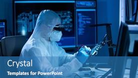  Presentation with electronic engineer - Slides enhanced with microelectronics-engineer-works background and a teal colored foreground