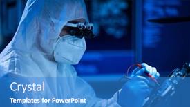  Presentation with electronic engineer - Beautiful presentation theme featuring microelectronics-engineer-works backdrop and a teal colored foreground