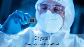  Presentation with electronic engineer - Cool new presentation theme with microelectronics-engineer-works backdrop and a light blue colored foreground