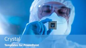  Presentation with motherboard - Beautiful presentation featuring microelectronics-engineer-works backdrop and a teal colored foreground