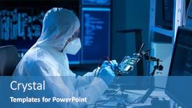  Presentation with motherboard - Slide deck featuring microelectronics-engineer-works background and a teal colored foreground