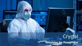  Presentation with electronic engineer - Theme enhanced with microelectronics-engineer-works background and a ocean colored foreground