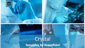  Presentation with factory workers - PPT theme consisting of microelectronics-engineers-work background and a teal colored foreground