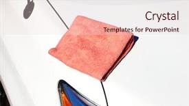  Presentation with car - Cool new presentation theme with microfiber cloth on the car backdrop and a lemonade colored foreground