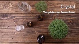  Presentation with vials - Slides featuring microgreens healthy eating concept science background and a tawny brown colored foreground