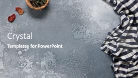  Presentation with old wooden table food - Beautiful PPT layouts featuring microgreens-in-wooden-bowl backdrop and a gray colored foreground