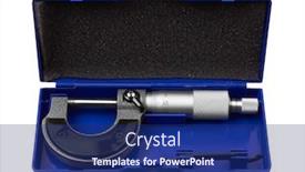  Presentation with box - Presentation theme with micrometer-in-box-isolated background and a navy blue colored foreground