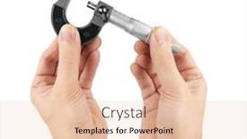  Presentation with background - Audience pleasing slide deck consisting of micrometer-in-hand-isolated backdrop and a lemonade colored foreground