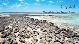  Presentation with microorganism - Slides consisting of microorganism sea - image of the stromatolites background and a light blue colored foreground