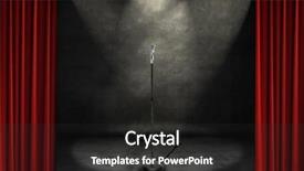  Presentation with stage - Slides consisting of microphone framed with red curtain background and a dark gray colored foreground