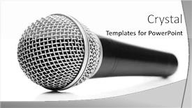  Presentation with microphone - Presentation having microphone-isolated-on-white background and a  colored foreground