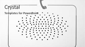  Presentation with lift - Cool new PPT layouts with microphone on lift painted wall backdrop and a  colored foreground