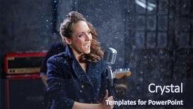  Presentation with vintage music - Amazing presentation theme having microphone when shooting music backdrop and a wine colored foreground