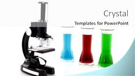  Presentation with liquid - Slides consisting of microscope-and-glasses-with-liquid background and a white colored foreground