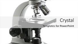  Presentation with microscope - Audience pleasing PPT layouts consisting of microscope isolated on white backdrop and a white colored foreground