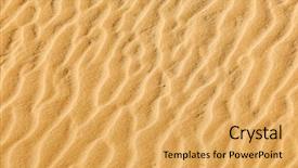  Presentation with desert - Beautiful presentation theme featuring microstock - sand texture in desert backdrop and a yellow colored foreground