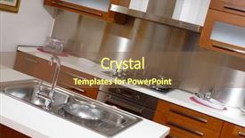  Presentation with kitchen - PPT layouts featuring microwave imaging - fine image of modern wood background and a tawny brown colored foreground