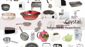  Presentation with cooking - PPT theme having microwave imaging - image of isolated objects concerned background and a  colored foreground