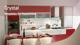  Presentation with granite - Audience pleasing presentation theme consisting of microwave imaging - image of modern kitchen drawers backdrop and a tawny brown colored foreground