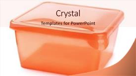  Presentation with plastic container - Slide deck consisting of microwave imaging - plastic food container isolated background and a lemonade colored foreground