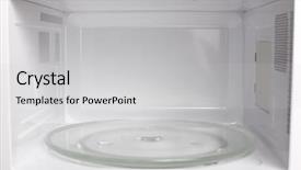  Presentation with nano carbon nanotube structure inside - Slide set featuring microwave oven inside view background and a light gray colored foreground