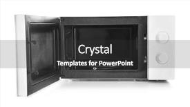  Presentation with floral border over white - Colorful presentation theme enhanced with microwave oven on white background backdrop and a  colored foreground