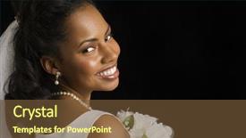  Presentation with african american wedding - Colorful presentation enhanced with mid-adult african-american backdrop and a tawny brown colored foreground