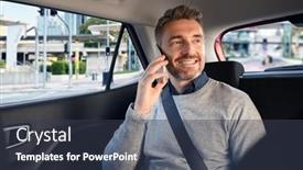  Presentation with car seat - Presentation having mid-adult-businessman-smiling background and a tawny brown colored foreground