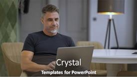  Presentation with older adult - Theme consisting of mid-adult-businessman-with-laptop and a  colored foreground