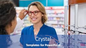  Presentation with optic - Amazing theme having mid-adult-woman-in-optic backdrop and a ocean colored foreground