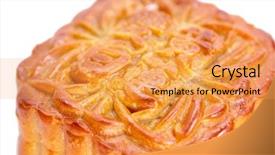  Presentation with moon apollo robotics - PPT theme with mid autumn festival - moon cake background and a yellow colored foreground