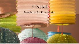  Presentation with lantern - Beautiful presentation featuring mid autumn festival lantern backdrop and a coral colored foreground