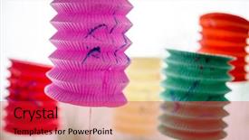  Presentation with lanterns - PPT layouts enhanced with mid-autumn festival lanterns background and a red colored foreground