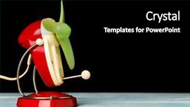  Presentation with electric pole electrical power poles - Audience pleasing presentation theme consisting of mid century - vintage electrical fan backdrop and a black colored foreground