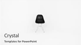  Presentation with lonely - Beautiful slide set featuring mid century modern - lonely retro chair backdrop and a white colored foreground