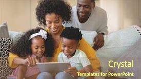  Presentation with african american children - Slide deck with mid life - front view of african american background and a tawny brown colored foreground