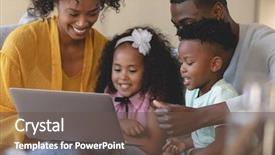  Presentation with african american children - Colorful PPT theme enhanced with mid life - front view of happy african backdrop and a tawny brown colored foreground