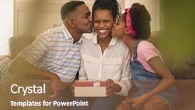  Presentation with father - Beautiful PPT layouts featuring mid life - portrait of happy african american backdrop and a coral colored foreground