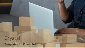  Presentation with social isolation - Theme having mid-section-of-a-caucasian background and a coral colored foreground