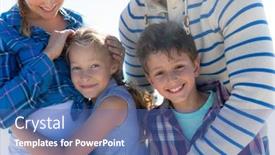  Presentation with blue sky - Presentation consisting of mid-section-of-a-caucasian background and a  colored foreground