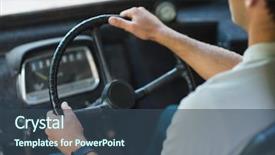  Presentation with sydney bus - Presentation design consisting of mid-section of bus driver background and a  colored foreground