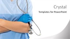  Presentation with surgical gloves - Amazing slides having mid-section-of-caucasian-female backdrop and a white colored foreground