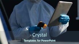  Presentation with face mask - Audience pleasing PPT layouts consisting of mid-section-of-caucasian-woman backdrop and a ocean colored foreground