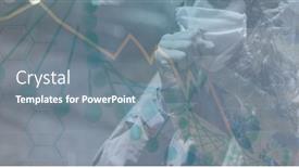  Presentation with statistics - Beautiful presentation design featuring mid-section-of-caucasian-woman backdrop and a gray colored foreground