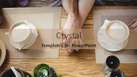  Presentation with holding hands - Beautiful theme featuring mid-section-of-couple-holding backdrop and a coral colored foreground