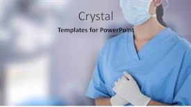  Presentation with public health covid - Presentation enhanced with mid-section-of-female-doctor background and a light blue colored foreground